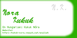 nora kukuk business card